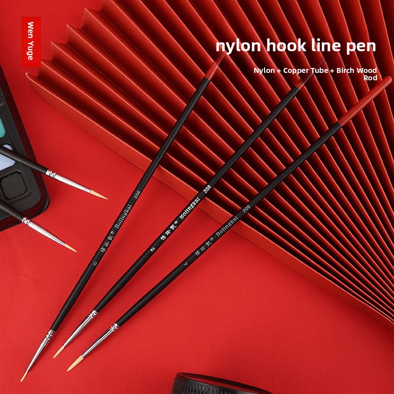 Gouache Paint Set - Pennello con manico in nylon, pennello