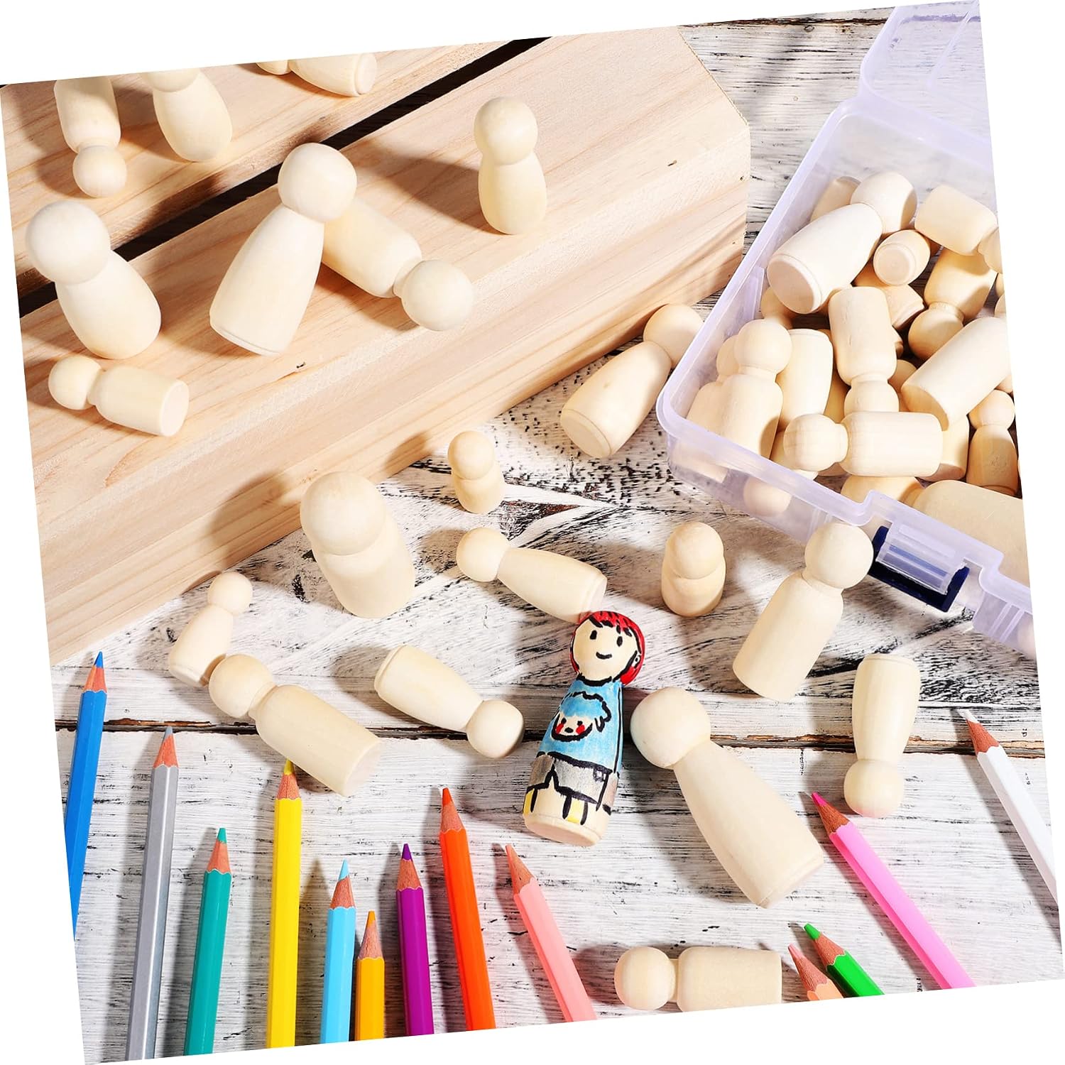 10 pezzi di bambole di legno g - Art And Craft For Nursery recensione e prezzo